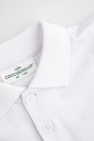 COCCODRILLO marškinėliai, balti, ZC5143502EBB-001-086, 86 cm 