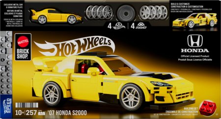 MATTEL BRICK SHOP HOT WHEELS 1:32 Honda S2000 konstruktorius, JFR88 