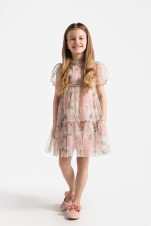 COCCODRILLO suknelė trumpomis rankovėmis ELEGANT JUNIOR GIRL, spalvota, WC5128210EJG-022-152, 152 cm 