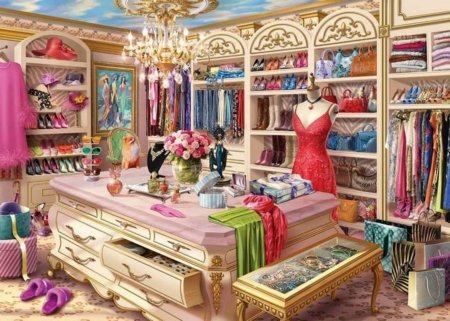 RAVENSBURGER dėlionė Drabužių spinta, 1000 det., 12001483 