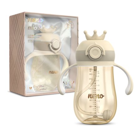 NENO gertuvė su šiaudeliu, cream, 280 ml, NEN-BAB-BT005    