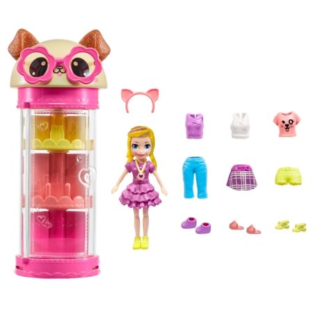 POLLY POCKET mados priedų ir spintos rinkinys asort, HKW04 HKW04