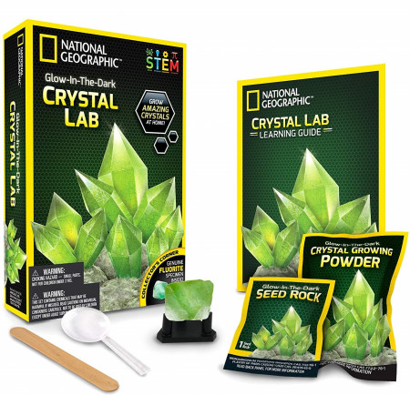 NATIONAL GEOGRAPHIC rinkinys Carded Crystal Grow Glow in the Dark, NGCRYSTALGIDCRD NGCRYSTALGIDCRD