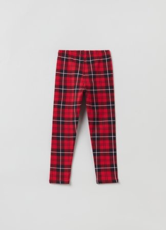 OVS 1 EN GIRL 3-10Y LEGGINGS 9-10 RED/BLACK CHECK 001911878 