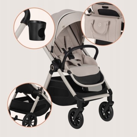 LIONELO universalus vežimėlis LAYLA 2in1, Beige sand, LO-LAYLA 2IN1 