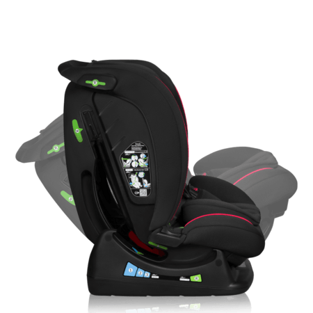 LIONELO automobilinė kėdutė AART I-SIZE, Black carbon red,  40-150 cm., LO-AART I-SIZE 