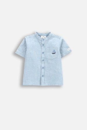 COCCODRILLO marškiniai ilgomis rankovėmis HAPPY RETRO BOY NEWBORN, mėlyni, WC5136201HBN-014-086, 86 cm 