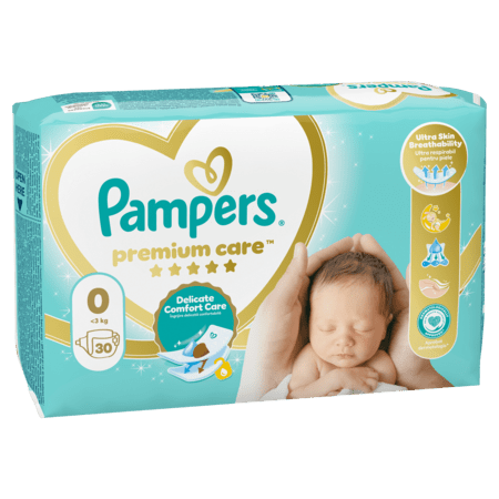 PAMPERS sauskelnės, Premium Care dydis 0, 30 vnt, 81765751 81765751