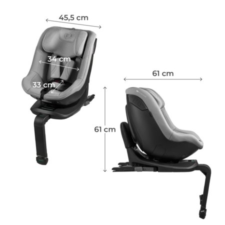 KINDERKRAFT automobilinė kėdutė I-GUARD PRO I-SIZE, 61-105 cm., Grey, KCIGUAPRGRY000N 