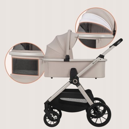 LIONELO universalus vežimėlis LAYLA 3in1, Beige sand, LO-LAYLA 3IN1 