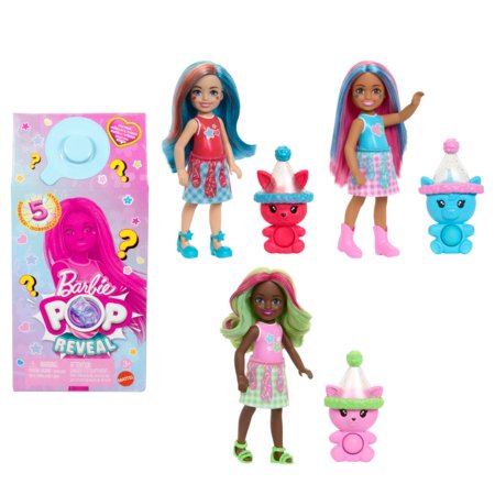 BARBIE Čelse's Pop Reveal Animal Party siurprizų rinkinys, asort., JCN89 