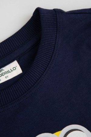 COCCODRILLO marškinėliai trumpomis rankovėmis LICENCE BOY, mėlyni, WC5143207LBD-015-122, 122 cm 