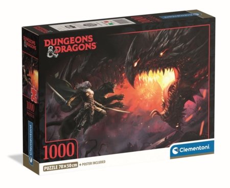 CLEMENTONI dėlionė Dungeons and Dragons, 1000 det., 39960 