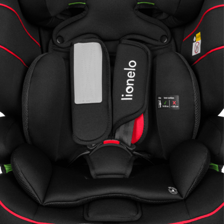 LIONELO automobilinė kėdutė LEVI I-SIZE, Sporty black,  76-150 cm., LO-LEVI I-SIZE 