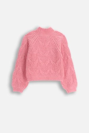 COCCODRILLO megztinis CRAFT PUNK GIRL JUNIOR, rožinis, ZC5172501CGJ-007-128, 128 cm 