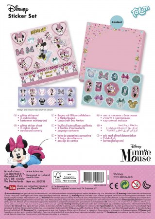 TOTUM DISNEY MINNIE MOUSE lipdukų rinkinys, 580138 580138