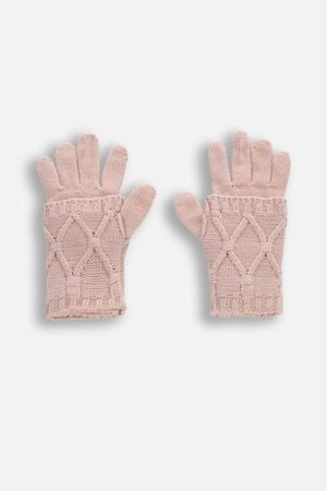 COCCODRILLO pirštinės ACCESSORIES WINTER GIRL, rožinės, ZC5360308AWG-033-XXL, XXL cm 