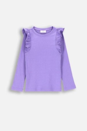COCCODRILLO marškinėliai ilgomis rankovėmis ACADEMY GIRL KIDS, violetiniai, ZC4143101AGK-016-092, 92 cm 