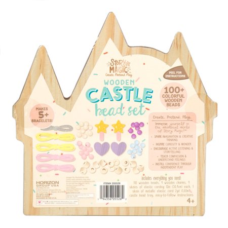 STORY MAGIC kūrybinis rinkinys Mediniai pilies karoliukai, 205526 