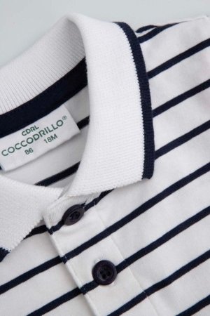 COCCODRILLO smėlinukas trumpomis rankovėmis ELEGANT BABY BOY, spalvotas 