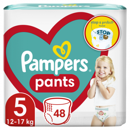 PAMPERS sauskelnės-kelnaitės, dydis 5, 48 vnt, 12-17kg, 81748917 81748917