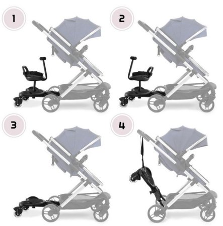 TRILLE laiptelis prie vežimėlio su sėdyne BROR, Black, 20-24 