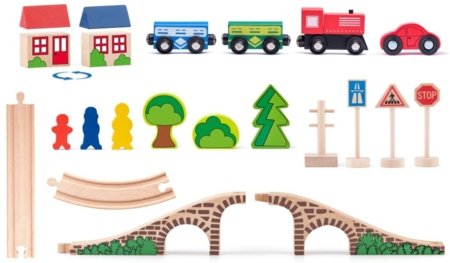 WOODY traukinio bėgių rinkinys, 02193061 