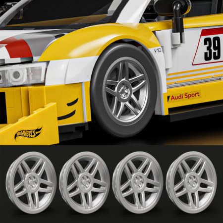 MATTEL BRICK SHOP HOT WHEELS 1:16 Elite Audi R8 LMS konstruktorius, JFT18 