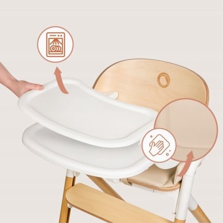 LIONELO maitinimo kėdutė CELIA, White natural wood 