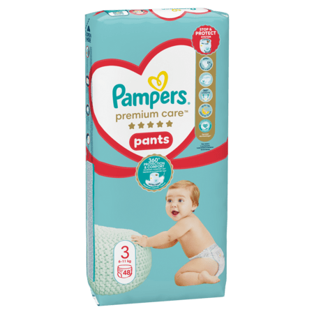 PAMPERS sauskelnės-kelnaitės, Premium, dydis 3, 48 vnt, 81750547 81750547