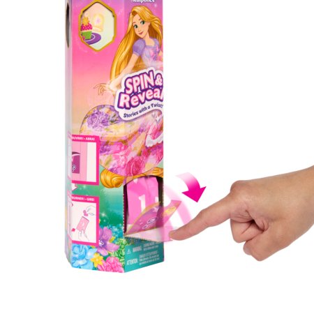 DISNEY PRINCESS Spin & Reveal Auksaplaukės siurprizų rinkinys, HTV86 