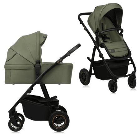 LIONELO universalus vežimėlis AMBER PLUS 2in1, Green forest, LO-AMBER PLUS 