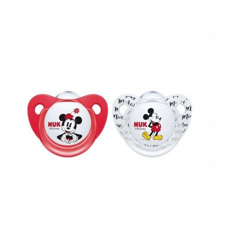 NUK silikoninis čiulptukas MICKEY, 0-6 mėn., 2 vnt., SU28 SU28