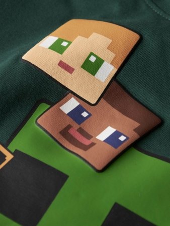 NAME IT MINECRAFT marškinėliai, 13249602-395551 110 cm 