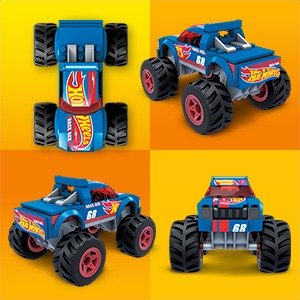 MEGA CONSTRUX HOT WHEELS konstruktorius Hot Wheels džipas lenktynininkas asort, HHW80 HHW80