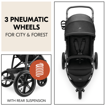 HAUCK sportinis vežimėlis RAPID 3 AIR, Black, 148594 