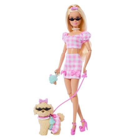 BARBIE Twinning Looks šviesiaplaukės lėlės ir šunelio rinkinys, JFP36 