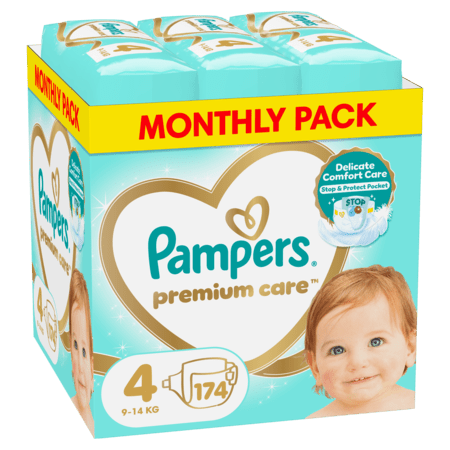 PAMPERS Sauskelnės Premium Care 4 dydis, 174 vnt., 81784131 