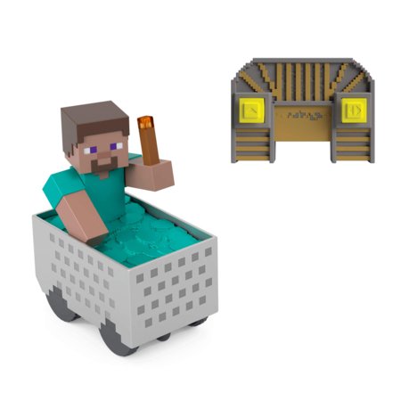 MINECRAFT RC valdoma figūrėlė Steve kasyklos vagonėlyje, JMT40 