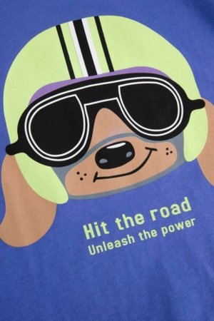 COCCODRILLO marškinėliai trumpomis rankovėmis, mėlyni, WC6143205HBK-014-092, 92 dydis 