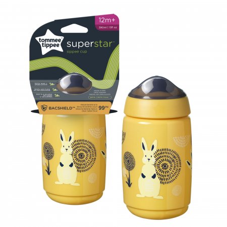 TOMMEE TIPPEE puodelis TT 1X SIPPER, 12m+, 390ml, yellow, 448007 447828