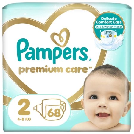 PAMPERS sauskelnės Premium Care 2 dydis 4-8kg 68 vnt. 81765771 