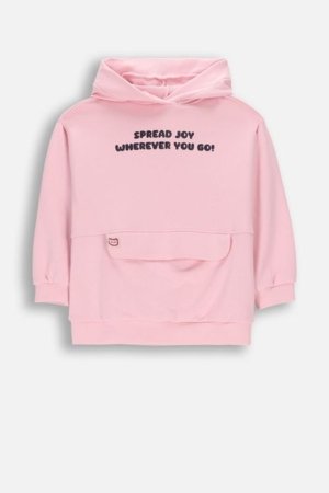 COCCODRILLO džemperis su gobtuvu, rožinis, WC6132301SGK-007-116, 116 cm 