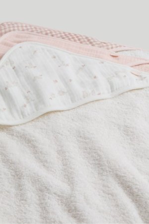 MOTHERCARE rankšluostis, 3 vnt., rožinis, AU87701, 75x75 cm 