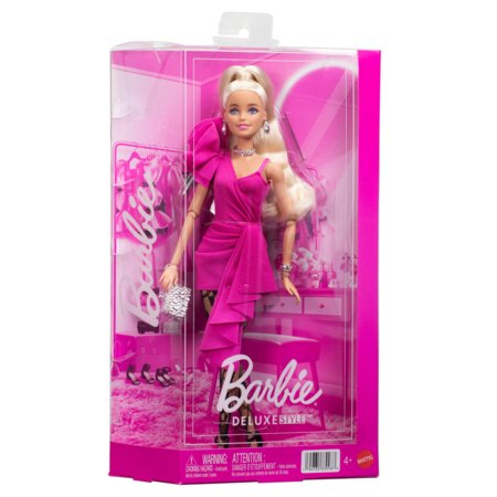 BARBIE DELUXE FASHIONISTAS mados lėlė rožine suknele, JJN73 