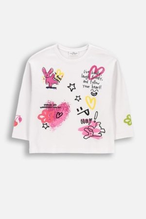 COCCODRILLO marškinėliai ilgomis rankovėmis, balti, cm 