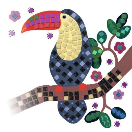 DJECO Kūrybinis rinkinys-mozaika Tropiniai paukščiai, DJ09419 