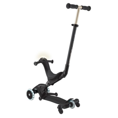 GLOBBER paspirtukas Go Up Deluxe Lights 360°,  juodas, 699-320 