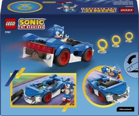 77117 LEGO® Sonic the Hedgehog™ Sonikas: greitaeigis automobilis Žaibas 