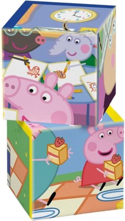 CLEMENTONI dėlionė Peppa Pig, 12 kubų., 41195 
